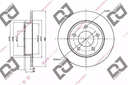 Тормозной диск DJ PARTS BD1722